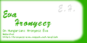 eva hronyecz business card